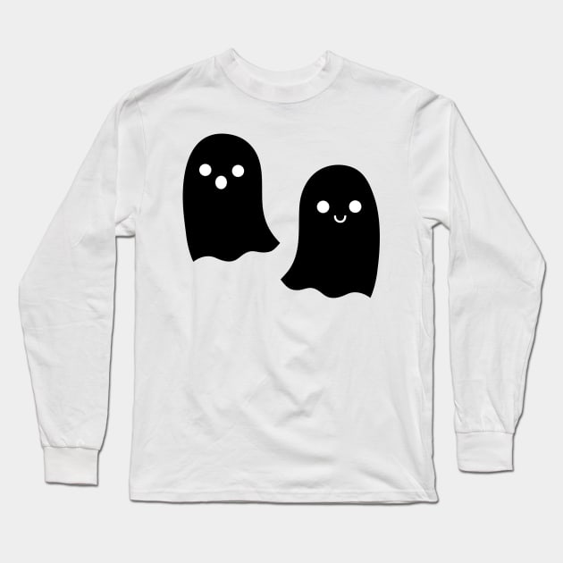 Spooky Scary Ghosts Long Sleeve T-Shirt by GingerGear12